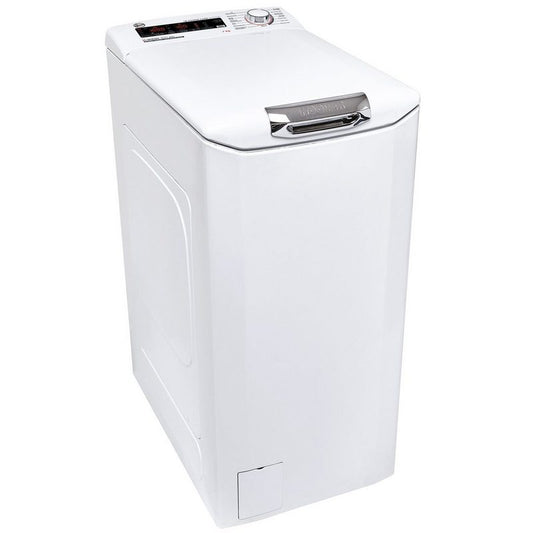 Hoover Waschmaschine Toplader H3TFMQ47TAMCE-84 7 kg 1400 U/min Power Care System: Vermischt Wasser und Waschmittel - Top-Reinigungswirkung Touch Digitaldisplay Slow Motion Öffnungsmechanismus (sanfte Trommelöffnung)
