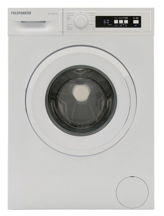Telefunken Waschmaschine W-6-1200-W 6 kg 1200 U/min (6 kg / 1200 U/Min) mit LED Display Mengenautomatik und Überlaufschutz