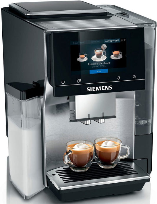 SIEMENS Kaffeevollautomat EQ.700 integral - TQ707D03 intuitives Full-Touch-Display speichern Sie bis zu 30 individuelle Kaffee-Favoriten automatische Milchsystem-Reinigung